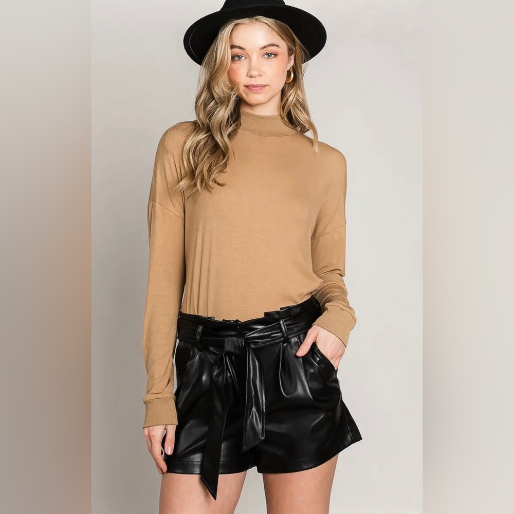 Faux Leather Shorts